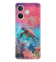 Oppo A5 Pro 5G Kılıf Boutique Baskılı Resimli Kaplumbağa Pcode -065