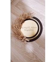 ATEŞ TASARIM AHŞAP  + PLEKSİ KAPI SÜSÜ
