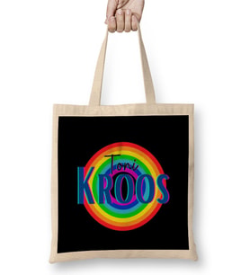 Toni Kroos - Vintage Retro Rainbow Style Bez Çanta Uzun Saplı