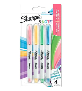 Sharpie Fosforlu Kalem Snote Çok işlevli Kesik Uç 4 Lü Blister (Çok Renkli)