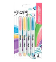 Sharpie Fosforlu Kalem Snote Çok işlevli Kesik Uç 4 Lü Blister (Çok Renkli)