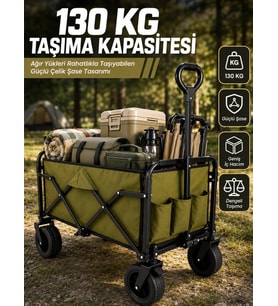 Kamp, Piknik, Plaj Ve Alışveriş İçin Çok Amaçlı Katlanabilir Wagon