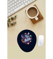 Rocket Astronot Desenli Bilek Destekli Mouse Pad