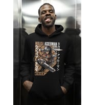 Mikasa Ackerman Attack On Titan Baskılı Unisex Oversize Anime Karakter Hoodie