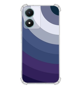 PrintiFy Vivo Y16 Uyumlu Köşe Korumalı Renk Cümbüşü E Tasarımlı Şeffaf Silikon Kılıf