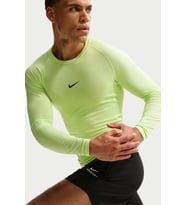 Nike Pro Dri Fit Tight Top Mens LS Uzun Kollu Erkek Antreman Sweatshirt Yeşil