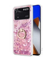 Microsonic Xiaomi Poco X4 Pro 5G Kılıf Glitter Liquid Holder Pembe