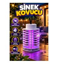 UV Mor Işıklı Şarjlı Elektrikli Böcek Öldürücü Lamba – Sessiz Gece Kullanımı, Duvar ve Masaüstü Kull