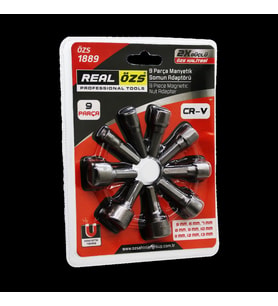 9 PARÇA - 5-13 MM MANYETİK SOMUN SÖKME - ÇATI ADAPTÖRÜ (5343)