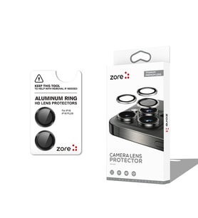 Apple iPhone 16 Uyumlu Zore CL-12 Premium Safir Parmak İzi Bırakmayan Anti-Reflective Kamera Lens Koruyucu (Siyah)