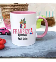 Fransızca Öğretmenine Özel Öğretmenler Günü Hediyesi Kişiye Özel Kupa Bardak
