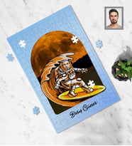 Kişiye Özel Uzay Karikatürlü A3 240 Parça Puzzle Bay-8