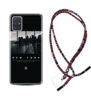 Samsung a71 A72 A73 A7 A9 2018 C7 C9 Kılıf Boyun Asklı Rasta Silikon New York 1612
