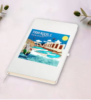 Pamukkale Tasarımlı Beyaz Defter