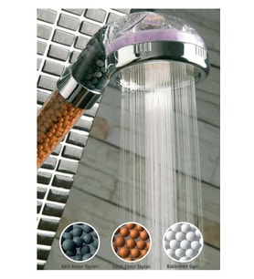 Natural Stone Beaded Water Saving Anti-Limescale Shower Head