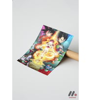 Dragon Ball Goku ve Vegeta Poster, Çerçevesiz Yüksek Kalite Duvar Afişi - Anime