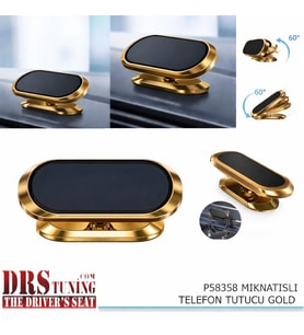 Oto Telefon Tutacağı Mıknatıslı Gold