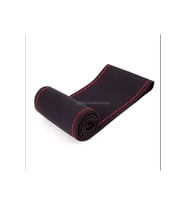 Universal Uyumlu Kamyon Tır Dikmeli Direksiyon Kılıfı Nubuk Alkantara Kırmızı Ipli 45×10.5cm