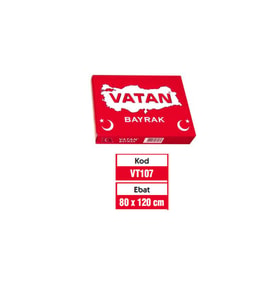 Vatan Bez Bayrak Türk Bayrağı %100 Polyester 80x120 Cm