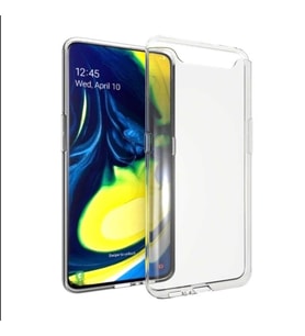 Samsung Galaxy A80 Uyumlu Kılıf Zore Süper Silikon Kapak (Renksiz)