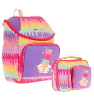 Kaukko L5247+L7247 Okul Sırt Çantası + Beslenme Çantası Seti - Sarı Mor - Dondurma - Kız Çocuk