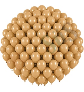 Çöl Kumu Renk Lateks Retro Balon (30 cm) - 100 Adet