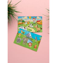Okul Öncesi Başlangıç Yapboz Çiftlik Ve Safari Ahşap Puzzle Set
