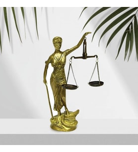 Adalet Kadını 10" Masaüstü Bronz Heykel