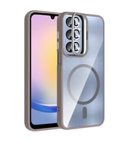 Samsung Galaxy A16 Uyumlu Kılıf Standlı ve Kamera Lens Hediyeli M-Safe Şarj Özellikli Zore Etro Kapak