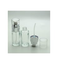BOŞ KREM VE LOSYON ŞİŞESİ 40 ML (5 ADET) ŞEFFAF GRİ KAPAKLI BOŞ ŞİŞE
