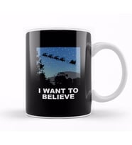 Christmas I Want To Believe Sleigh Kupa Bardak Porselen