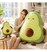 2'li Dev Boy Sevimli Avokado Peluş Yastık  ve Orta Boy Avokado