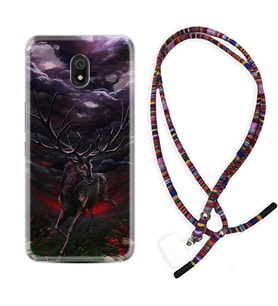 Xiaomi Redmi 8A 8 Pro 9C 9T 10C 11T Pro Kılıf Boyun Asklı Rasta Silikon Dark Deer 1786