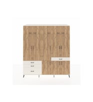 Kronos Dolap 8 Raflı 4 Çekmeceli 3 Askılı 220x59x243 Aytaşı-Çam/Aytaşı