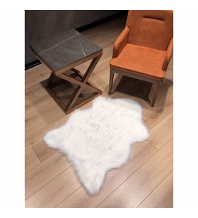 Doğuş Peluş Halı APost Tek Kafa Beyaz Post Halı 75X100 cm