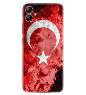 Samsung Galaxy A05 Kılıf Resimli Desenli Baskılı Silikon Şanlı Türk Bayrağı 1315