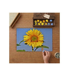 Ayçiçeği- Gökyüzü Tasarımı 240 parça Ahşap Puzzle Ahşap Kutuda MP00073