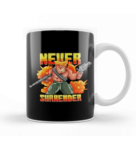 Never Surrender Soldier Pixel Art Kupa Bardak Porselen