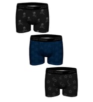 JOHN FRANK THREE PACK JACQUARD BOXER White