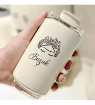 Kişiye Özel Retro Stil 240ml Vakumlu Isı Korumalı Frida Baskılı Termos Kupa (Beyaz)
