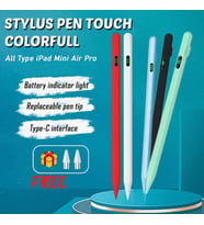 Universal Dokunmatik Stylus Kalem LED Göstergeli Manyetik Gövdeli Type-C Şarjlı Hassas Uçlu Çizim ve Not Alma Kalemi Tüm Touchscreen Cihazlarla iPad ile Uyumlu ZR61 (Siyah)