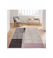 Rovigo Home Dijital Baskı Yıkanabilir Kaymaz Taban Salon Halısı RVG1423 100x150 cm (Pembe)