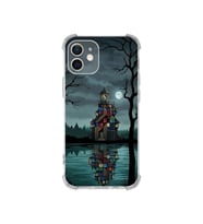 PrintiFy Apple iPhone 12 ile Uyumlu Simya Serisi Gölge Ve Cam Tasarımlı Uv Baskılı Köşe Korumalı Antişok Kılıf