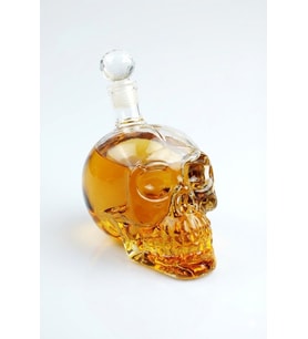 MCG Crystal Head Kuru Kafa Cam Şişe  Hediyelik Sürahi (350 ML)