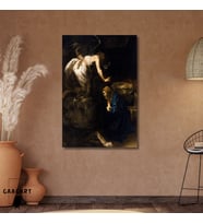 Tekli Dikey Kanvas Tablo Ünlü Eserler Caravaggio The Annunciation
