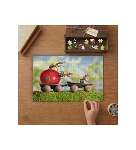 Çalışkan Karıncalar Tasarımı 240 parça Ahşap Puzzle Ahşap Kutuda MP10475