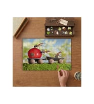 Çalışkan Karıncalar Tasarımı 240 parça Ahşap Puzzle Ahşap Kutuda MP10475