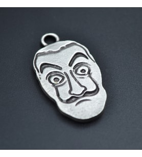 La Casa De Papel - Salvador Dali Kolye Ucu - Antik Gümüş Kaplama - Kod:41
