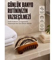 Masaj Fırçası Vücut Temizleme Fırçası Ahşap Desenli Yumuşak Kıllı Banyo Fırçası