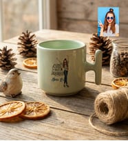 Kişiye Özel Karikatürlü Cute But Aquarius Kova Burcu T Pastel Kupa Doğum Günü Hediyesi